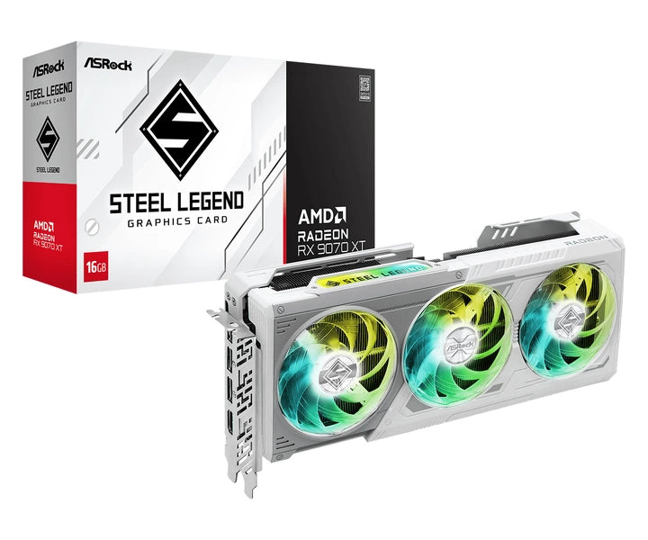 ASRock Radeon RX 9070 XT Steel Legend 16GB PCI-E GDDR6