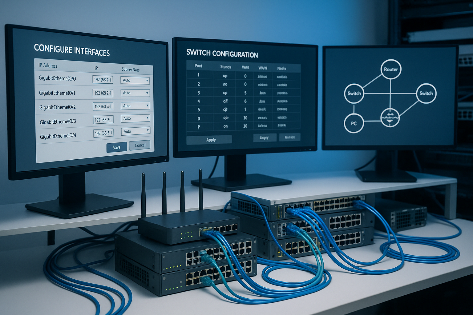 konfiguracja urzadzen sieciowych